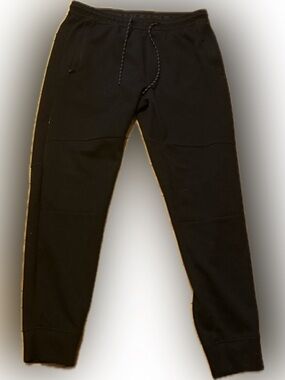 American Eagle Outfitters Black Knit Joggers with Drawstring